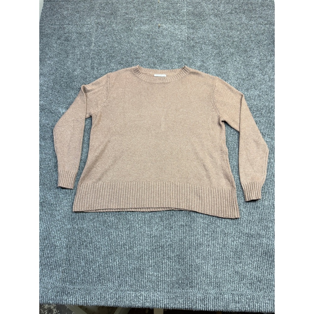 Pink Clover Womens‎ 2X Mauve Taupe Knit Crewneck Pullover Sweater 53186PL-ST